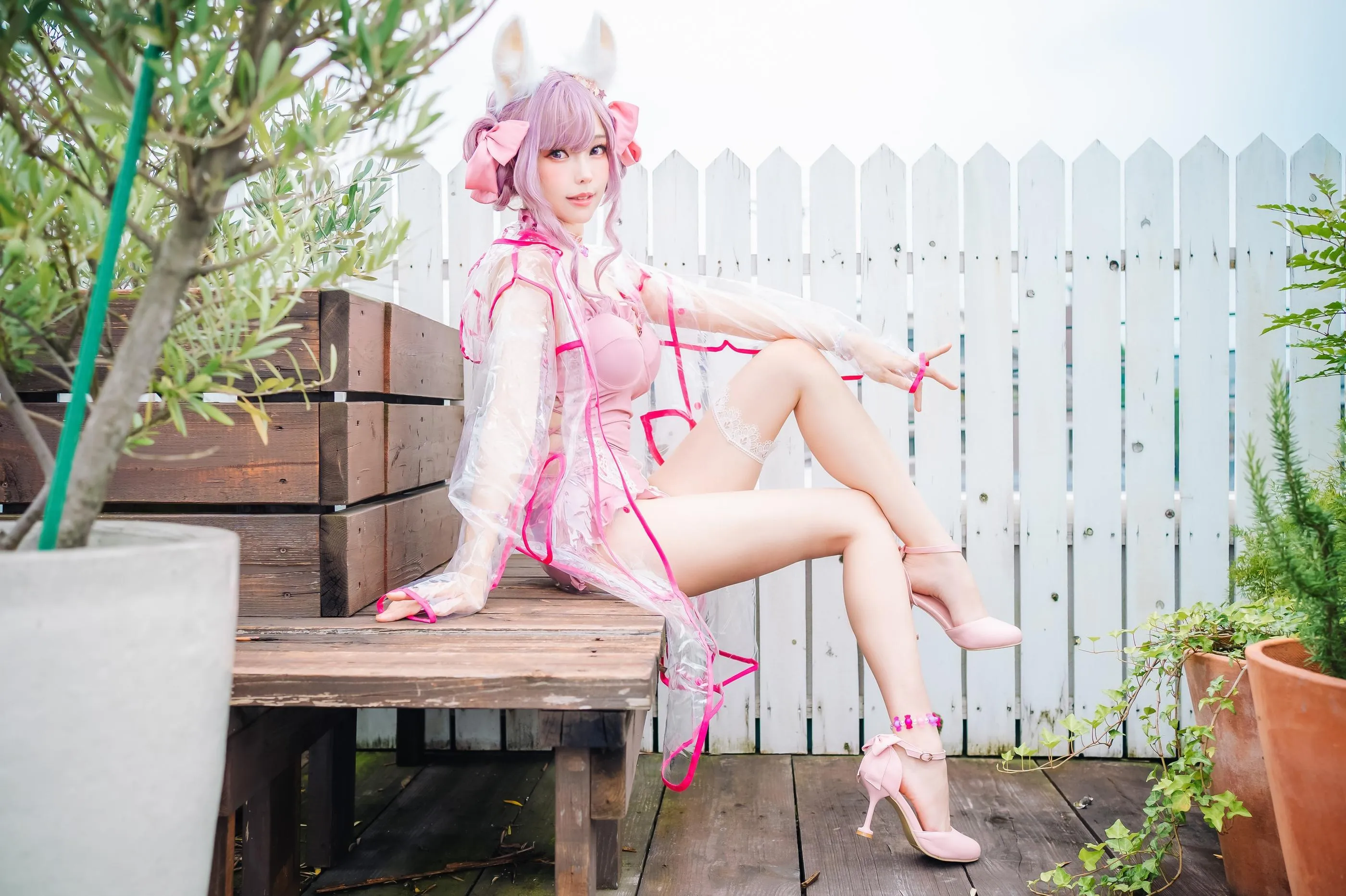 ElyEE子 – NO.82 Fluffy Summer – Original Swimsuit-粉色 [54P]插图3